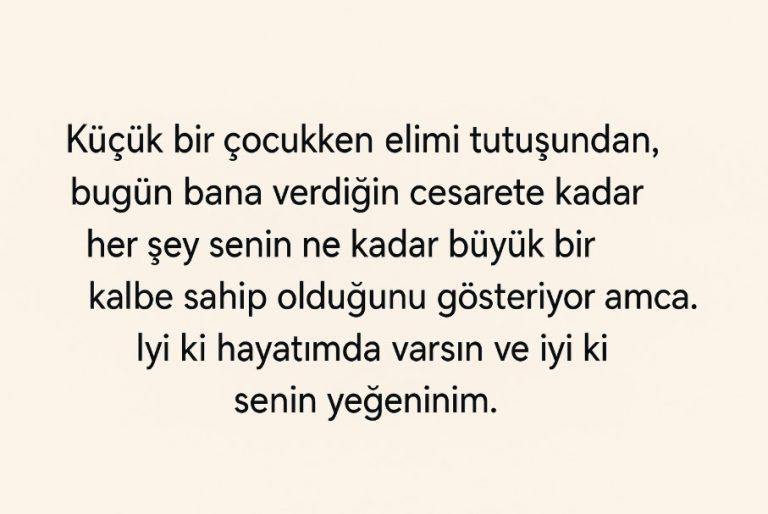 amca yeğen sözleri